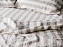 Us Size Natural Stripe Linen Color Stonewashed 100% Pure Linen Sheet Set with 1 Flat Sheet 1 Fitted Sheet 2 Pillowcases