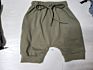 Cozy Sweatpants Drawstrings Army Green French Terry Harem Shorts Kids