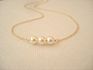 Natural Pearl Necklace Three Pearl Necklace Gold Pearl Choker