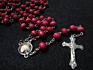 Red Wood Prayer Beads Cross Pendants Rosary Necklace Catholicism Christian Prayer Beads for Church