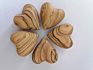 1.38"X1.38"(3.5*3.5Cm)Olive Wood Handmade Love Hearts Olive Wood Hearts