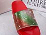 Foreign Trade Women's Shoes and America R Rainbow Rhinestone Flat Sandals Slipper Slides