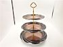 Stainless Steel Fruit Plates round Shape Fruit Tray 2 or 3 Tier Dessert Plate Tray Wedding Cake Stands