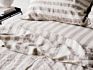 Us Size Natural Stripe Linen Color Stonewashed 100% Pure Linen Sheet Set with 1 Flat Sheet 1 Fitted Sheet 2 Pillowcases