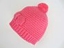 Baby Girls Warm Pom Beanie Side Bow Kids Knitted Hat Warm Windproof