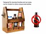 Craft Caddy Wooden Six Pack Bottle Caddy Tote Holder Beer Carrier with Attached Bottle Opener