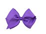 Customized 100% Polyester Fiber Grosgrain Ribbon Purple Hair Bow with Twist Tie