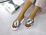 Foreign Trade Women's Shoes and America R Rainbow Rhinestone Flat Sandals Slipper Slides