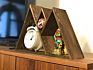 Mountain Hanging Decor for Wall or Table Top Rustic Wood Triangle Shelves Floating Shelf Home Decor