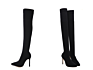 Sell Black Long Boots Woman Over-The-Knee Sock Booties Stiletto Heel Women's Boots