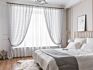Polyester Cotton Fabric American Pastoral Style Handmade Crochet Curtains Living Room Bohemian Style Printed Curtain