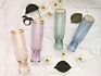 Green Colored Stemware Strong Solid Stem Gold Rimmed Wine Glass Cup Set for Wedding