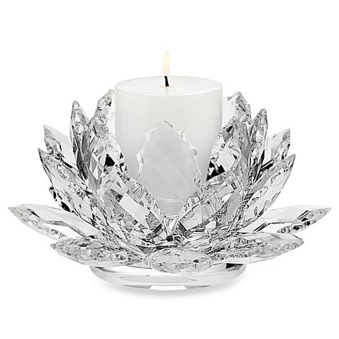 Church Candle Holder Clear Crystal Tealight Holder Crystal Lotus Candle Holder