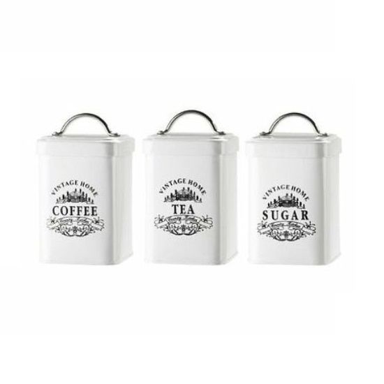 Customised Metal Tea, Coffee, and Sugar Jars