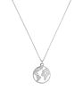 316L Stainless Steel Travel the World Necklace 20Mm World Map Pendant Necklace