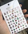 Tree Snow Snowflake Nail Sticker Christmas Hanging Machine Decoration Nail Art Transfer Adhesive Sticker