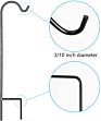 4Pack Shepherd Hook 35 Inch Solid Metal Garden Pole with Hook for Hanging String Lights Mason Jars Christmas Decoration Black
