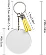 80 Pcs Acrylic Transparent Circle Blanks Keychain Tassels Set Diy Key Rings for Women Kimter-Q388Fz