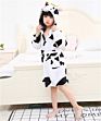 Children Star Unicorn Cartoon Animal Flannel Pajamas Fall Hooded Baby Kids Girls Bathrobe