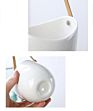 White Ceramic Flower Hanging Succulent Hydroponic Flower Pot Belt Wall Hanging Planter
