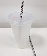 Manufacture Reusable 7 Inch Leopard Grain Straws Plastic Drinking Water