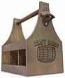 Craft Caddy Wooden Six Pack Bottle Caddy Tote Holder Beer Carrier with Attached Bottle Opener