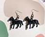 Creative Cartoon Cute Animal Zodiac Acrylic Pony Earrings Jewelry, Acrylic Horse Drop Earrings Girls Ear Hook Pendant Charm Diy