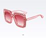 Big Diamond Sun Glasses Square Colored Shades Women Oversized Sunglasses Retro Top Crystal Trend Rhinestone