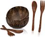 Protective Coconut Oil Coconut Shell Serving Bowl Vegan Friendly Long-Lasting Cereal Salads Desserts Organic Coconut Bowl
