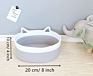 2 Pack Cute Small Cat Ear Empty Gift Basket for Shelf Cotton Woven Rope Basket for Baby Room Storage