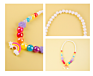 Elegance Cute Kit Gift Jewelry Necklace Bracelet Set for Kids Dress up Pretend Play Party Toddler Costume Princess Necklace