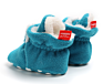 Newborn Baby Boys Girls Cozy Fleece Booties with Grippers Stay on Slipper Socks Infant Toddler Crib Shoes for Boys Girls