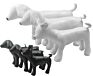 Cute Pet Torsos Models Pvc Leather Models Dog Mannequins Pet Clothing Stand S/M/L