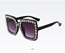 Big Diamond Sun Glasses Square Colored Shades Women Oversized Sunglasses Retro Top Crystal Trend Rhinestone