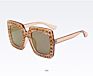 Big Diamond Sun Glasses Square Colored Shades Women Oversized Sunglasses Retro Top Crystal Trend Rhinestone