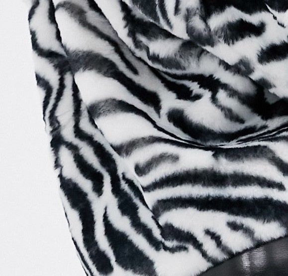 Trending Faux Fur Animal Striped Print Women Ladies Jacket Coats