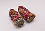 White Sage Bundles Stick with Dry Rose Petals Flowers Smudge Plant