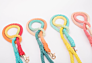 Ombre Dog Leash Cotton Rope Leash Dog Handmade Pet Leads Rainbow Puppy Harness