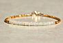 Matte Beads Bracelet Opal Beaded October Birthstone Gemstone Bracelet Electroplated Real Gold Jewelry Bracelet