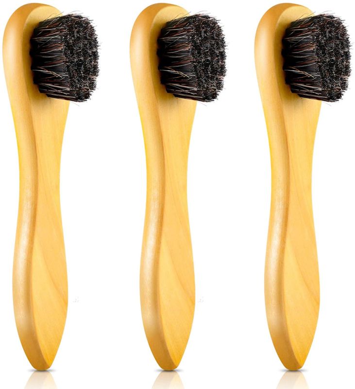 Soft Small Cleaning Wood Horse Hair Shoe Polish Brush