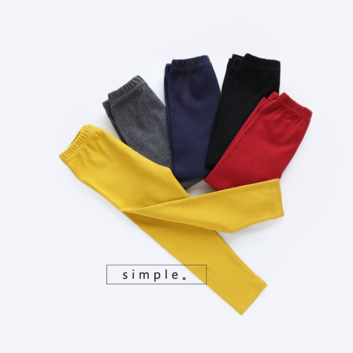 Baby Kids Girls Leggings Cotton Plain Solid Color Leggings Children Soft Pants