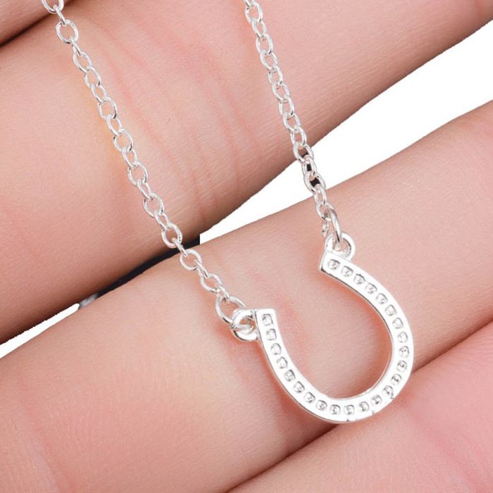 Horse Shoe Necklace Lucky Horseshoe Necklace