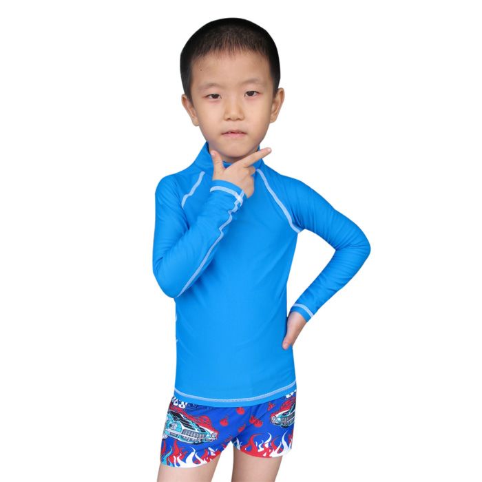 Kid's Uv Protection Long Sleeve Chlorine Resistant Rashie Upf 50+ Rash Guard