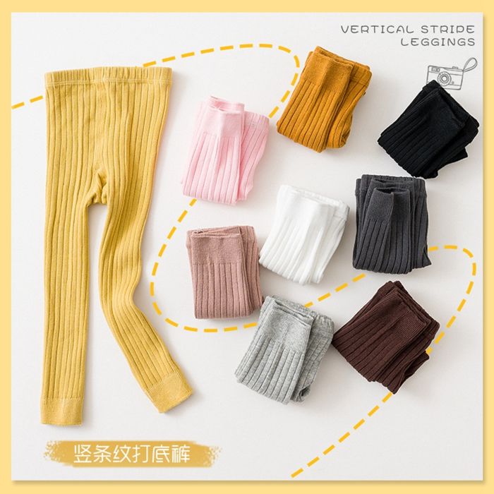 Girl Cotton Pantyhose Infant Newborn Kids Knitted Skinny Pants