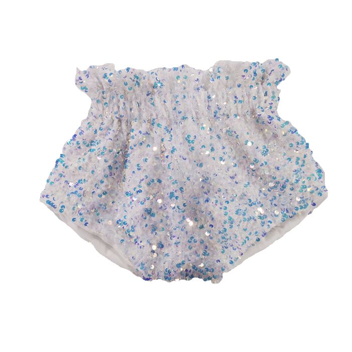 4th of July Shorts Baby Girls Red Blue Kids Bloomer Sequin Bummies