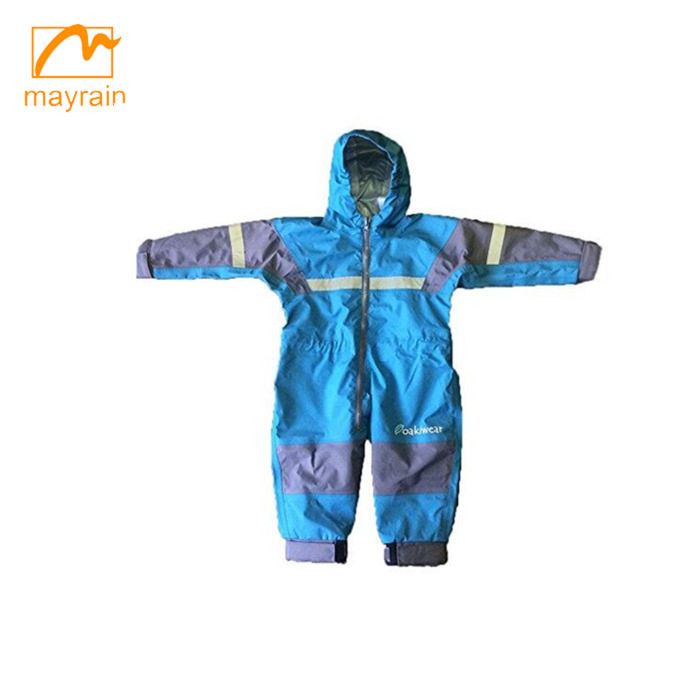 Child Plastic One Piece Rain Suit Raincoat Kids