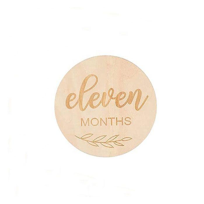 World Map Puzzle Wooden Monthly Milestone Cards Laser Cut Engraving Wood Baby Milestone Discs