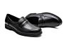 Men Genuine Leather Black Work Professional Manager Safety Shoes for Hotel Staff Bank Staff