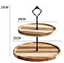 2 Tier Tray Wooden Acacia Wood Wedding Birthday Dessert Table Decoration Wooden Cake Tray Dessert Tray