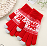 Youki Magic Gloves Touch Screen Women Men Warm Stretch Knitted Wool Mittens Snowflake Pattern Acrylic Gloves